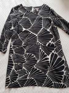 J. Crew black & white pullover dress